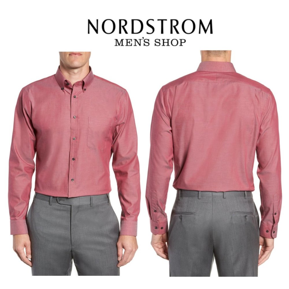2 for $25 Nordstrom RDCordovan Trim Fit Non-Iron Dress Shirt